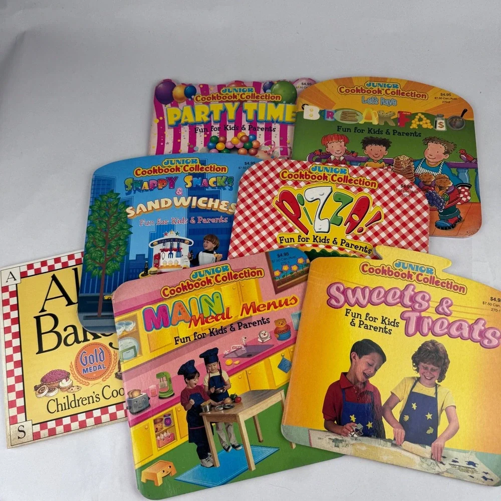 Junior Cookbook Collection Books Complete Set Lot of 7 Snacks Pizza & More